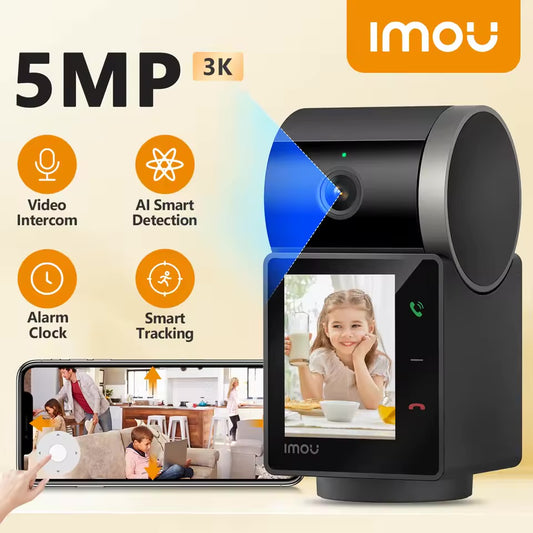 كاميرا IMOU Rex VT داخلية 5MP واي فاي كشف ذكي صوت ثنائي الاتجاه ومراقبة أطفال